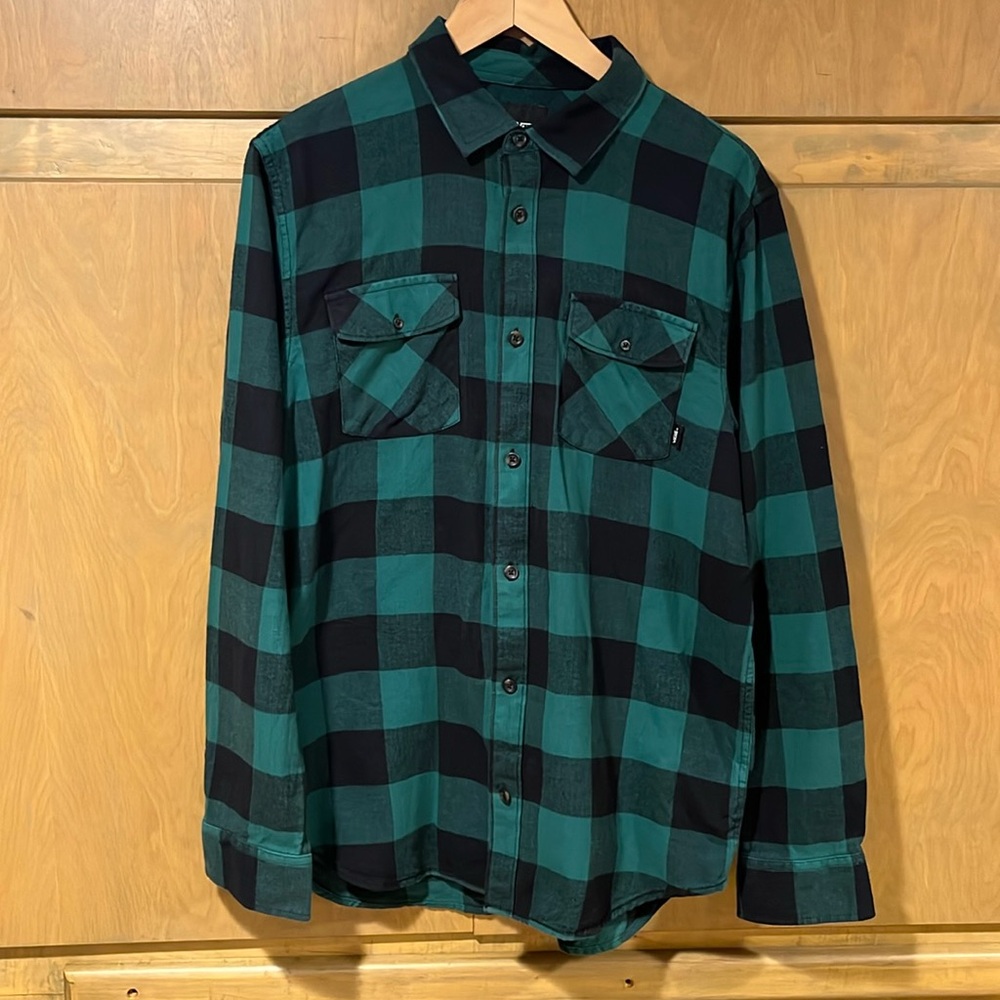 Vans Green & Black Medium Classic Fit Flannel